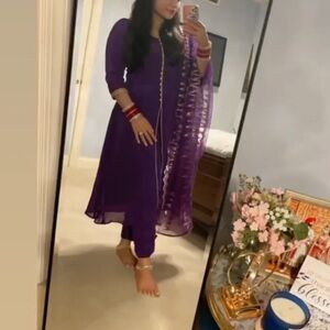 Purple pant suit set
